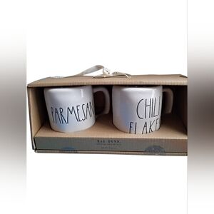 NEW Rae Dunn Ceramic Parmesan And Chili Flakes Shakers